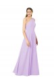 Lilac Sheath One Shoulder Long Formal Dress