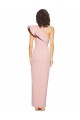 Mauve Sheath One Shoulder Long Formal Dress