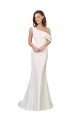 Ivory Sheath One Shoulder Sweep Train Formal Dress