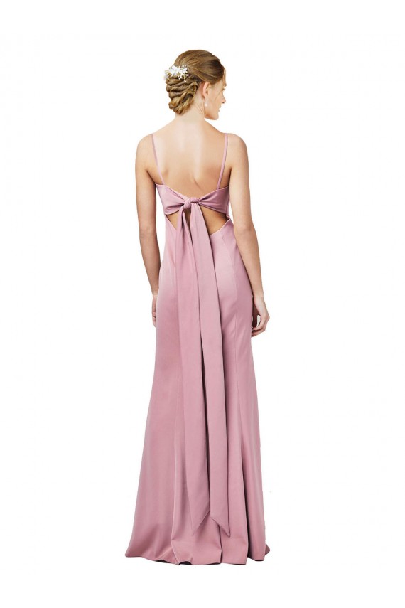 Low Back Black Sheath Square Neck Long Formal Dress