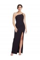 Black Sheath Strapless Long Formal Dress