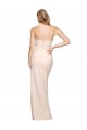 Low Back Nude Sheath Strapless Long Formal Dress