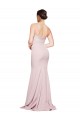 Low Back Mauve Sheath Strapless Sweep Train Formal Dress