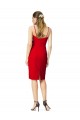 Red Sheath Sweetheart Cocktail Length Formal Dress