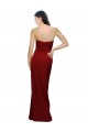 Low Back Burgundy Sheath Sweetheart Long Formal Dress