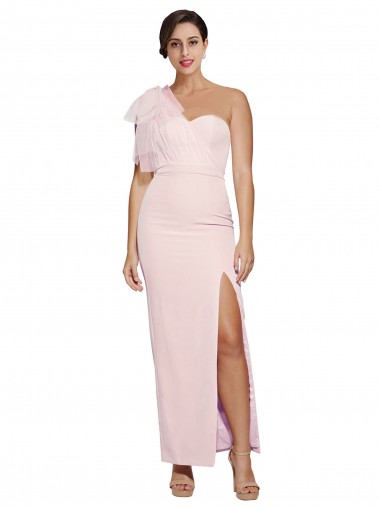 Cheap Low Back Pink Sheath Sweetheart Long Formal Dress UK