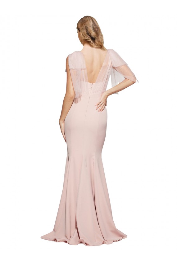 Low Back Mauve Sheath Sweetheart Long Formal Dress