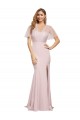 V-Back Mauve Sheath Sweetheart Long Formal Dress
