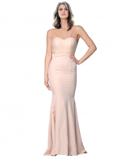 Cheap Low Back Nude Sheath Sweetheart Long Formal Dress UK