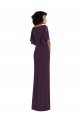 Grape Sheath V-Neck Long Formal Dress