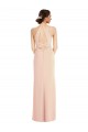 Open Back Nude Trumpet Halter Neck Long Formal Dress