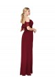 V-Back Burgundy Trumpet High Neck Long Formal Dress