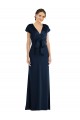 Keyhole Back Dark Navy Trumpet Off the Shoulder Long Formal Dress
