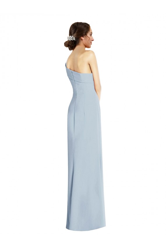 Light Sky Blue Trumpet Off the Shoulder Long Formal Dresses