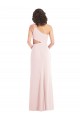 Pink Trumpet One Shoulder Long Formal Dresses
