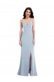 Light Sky Blue Trumpet Spaghetti Straps Long Formal Dress